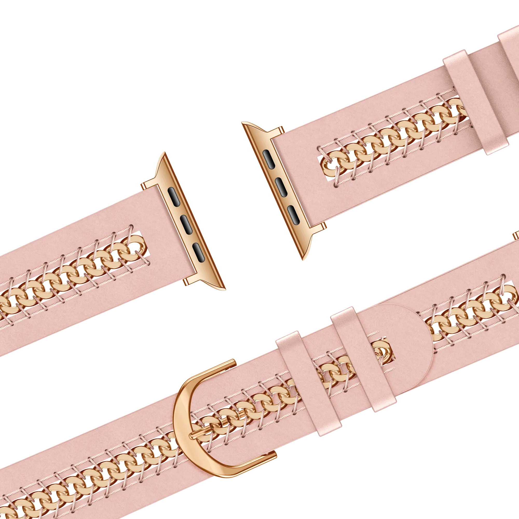 Bandz Bracelet cuir 'Chains' Apple Watch (rose)