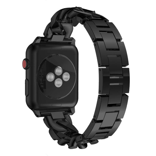 Bandz Apple Watch chain diamond band (zwart)