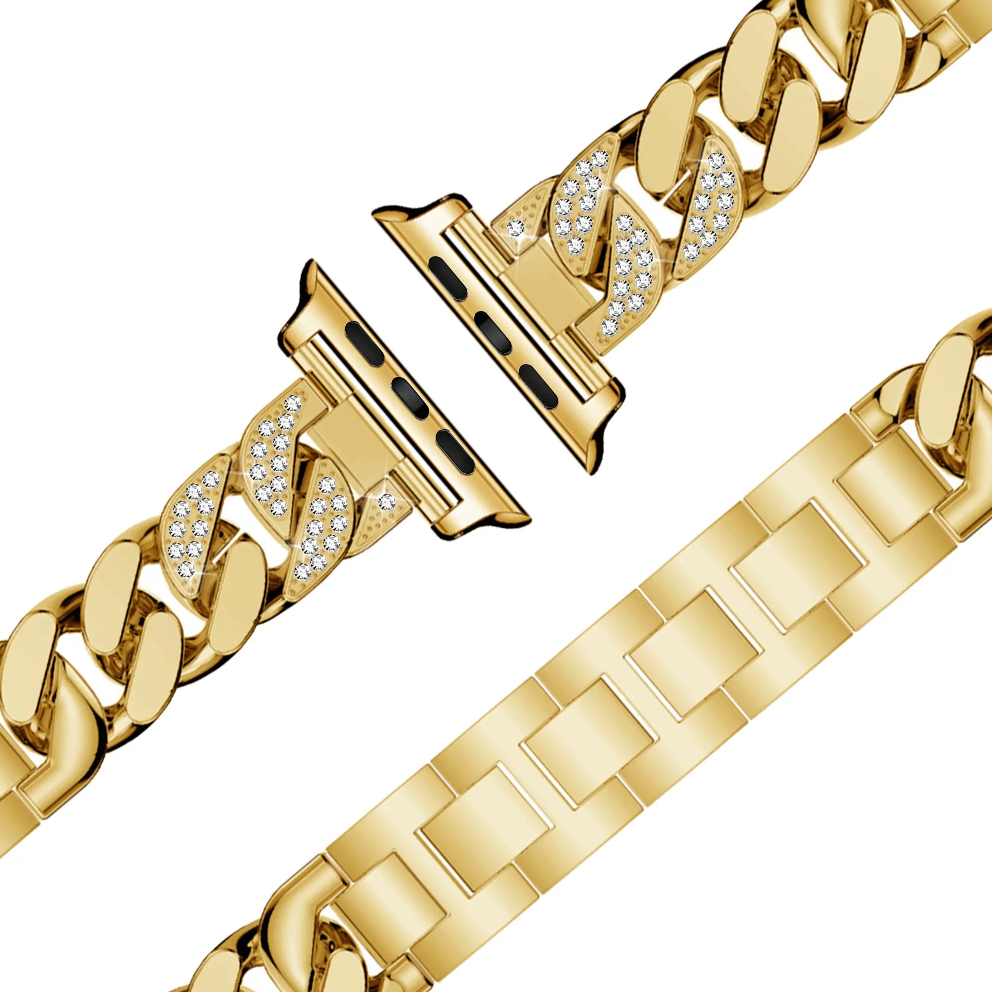 Bandz Bracelet chain diamond Apple Watch (or)