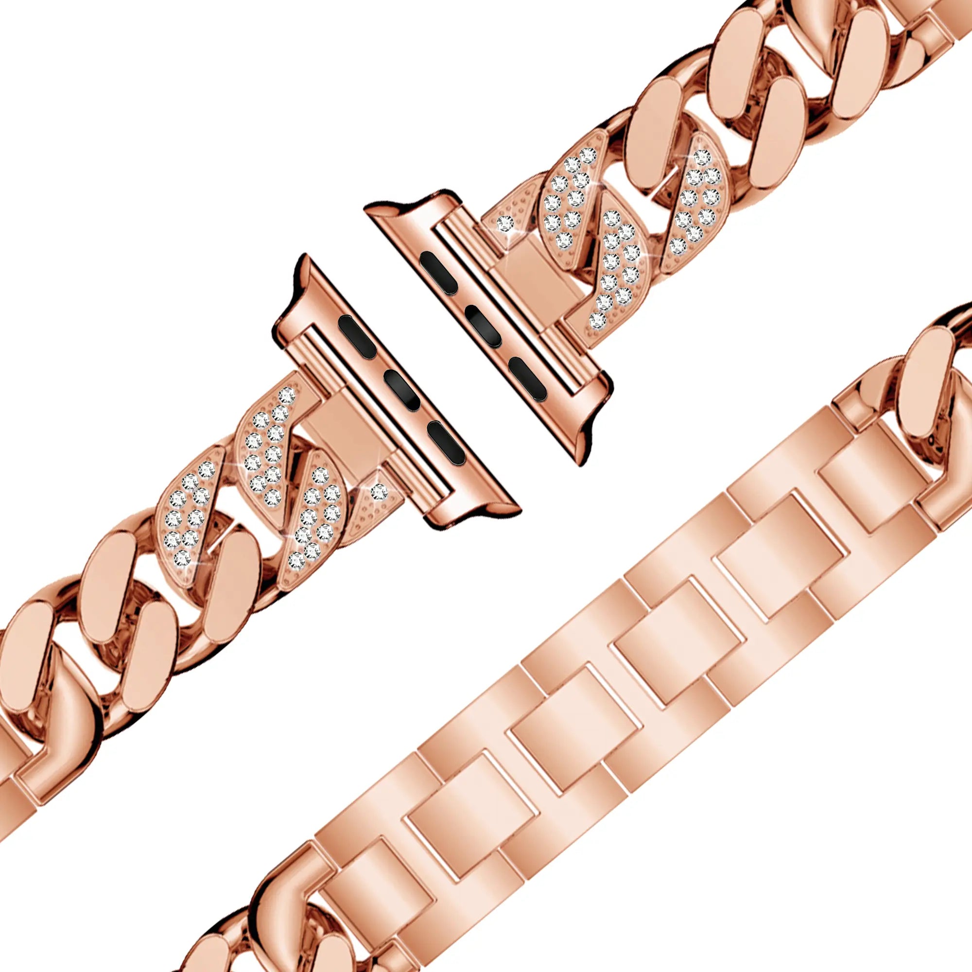 Bandz Correa chain diamond Apple Watch (oro rosado)