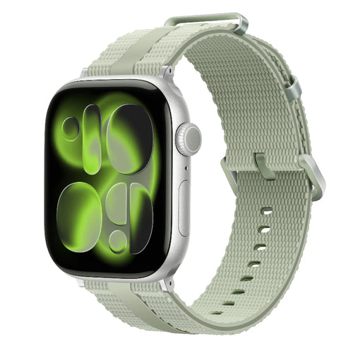 apple watch silicone band light green