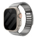 Apple Watch premium magnetische stalen band (titanium grijs)