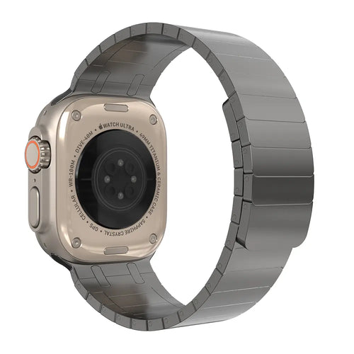 Apple Watch premium magnetische stalen band (titanium grijs)
