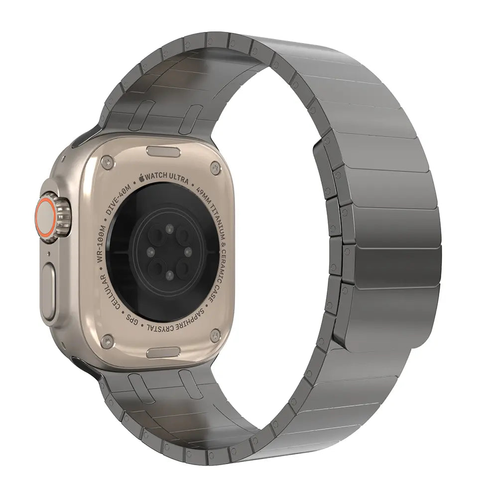 Apple Watch premium magnetische stalen band (titanium grijs)