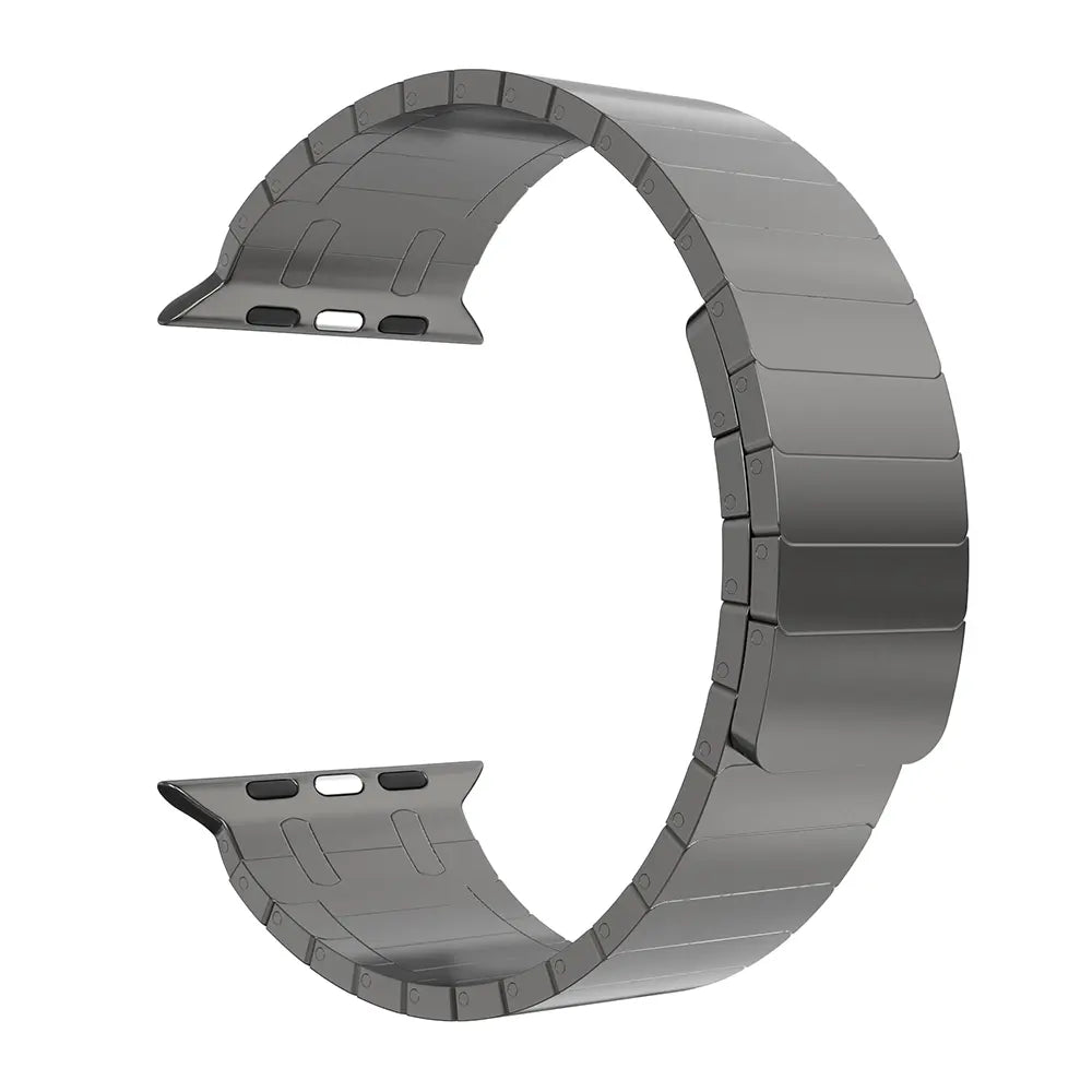 Apple Watch premium magnetische stalen band (titanium grijs)