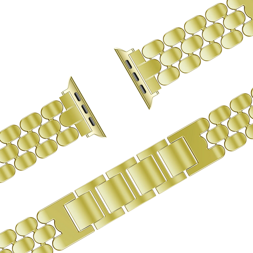 Bandz Bracelet acier 'Oval' Apple Watch (or)