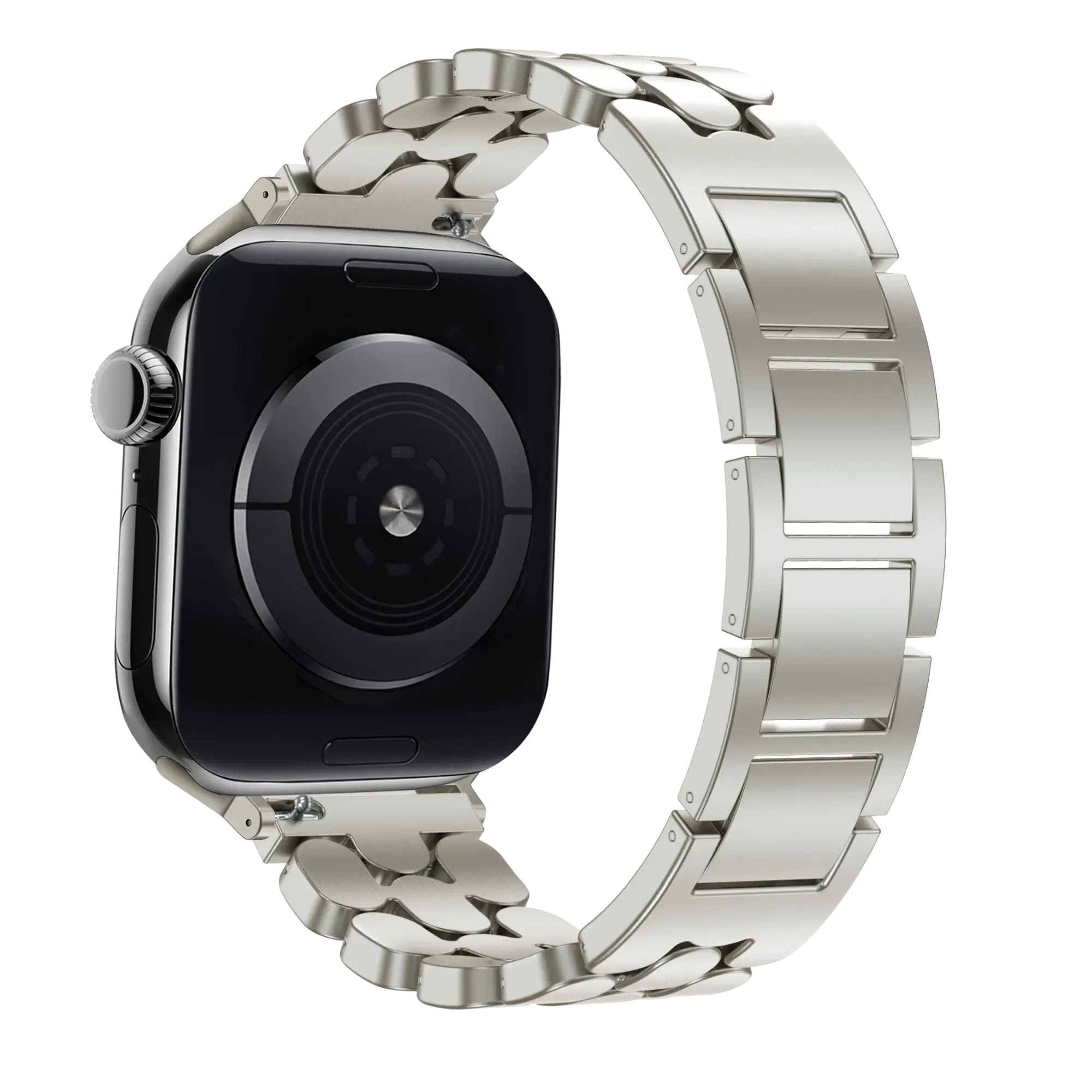 Bandz Apple Watch Steel Strap 'Oval' (Starlight)