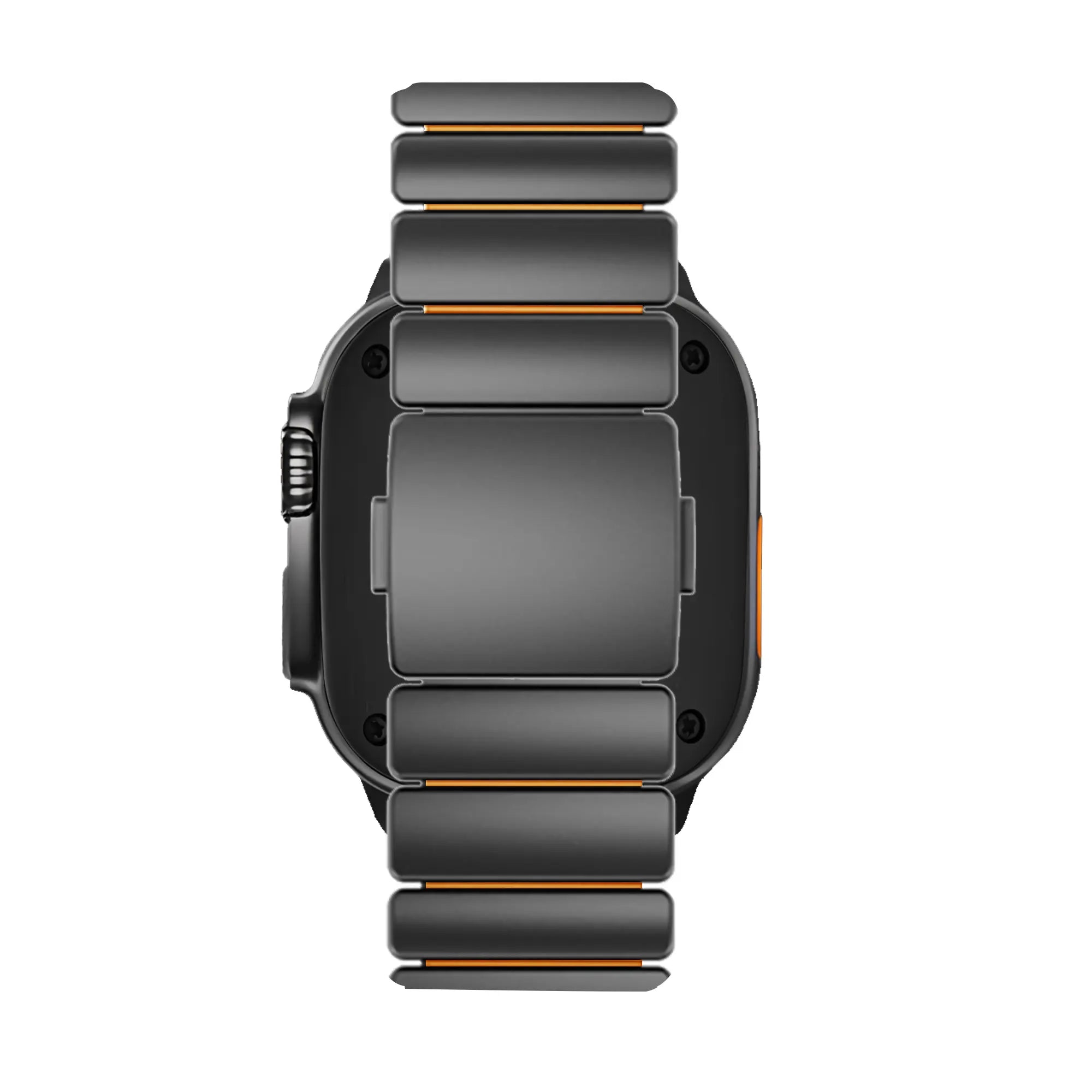 Bandz Apple Watch Titanarmband 'Hybrid' (Schwarz/Orange)