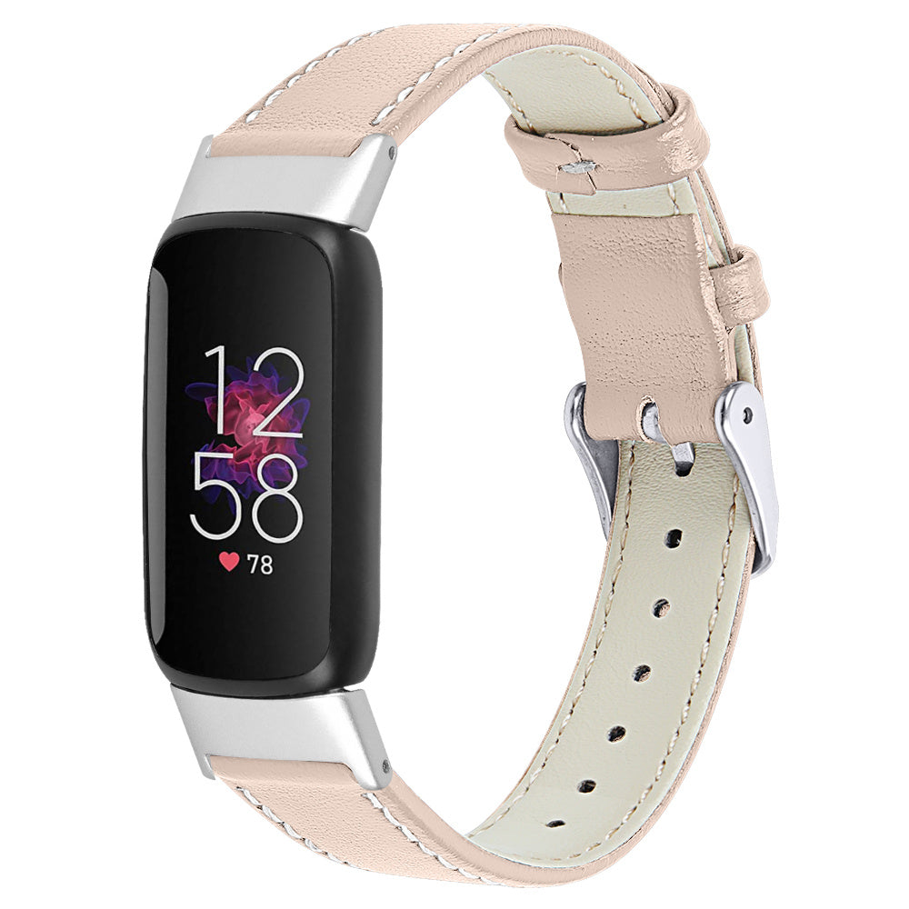 Fitbit Luxe Modern Leather Strap (Beige-Pink)