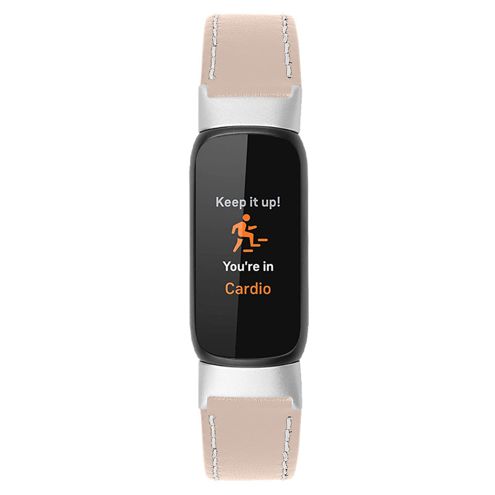 Fitbit Luxe Modern Leather Strap (Beige-Pink)
