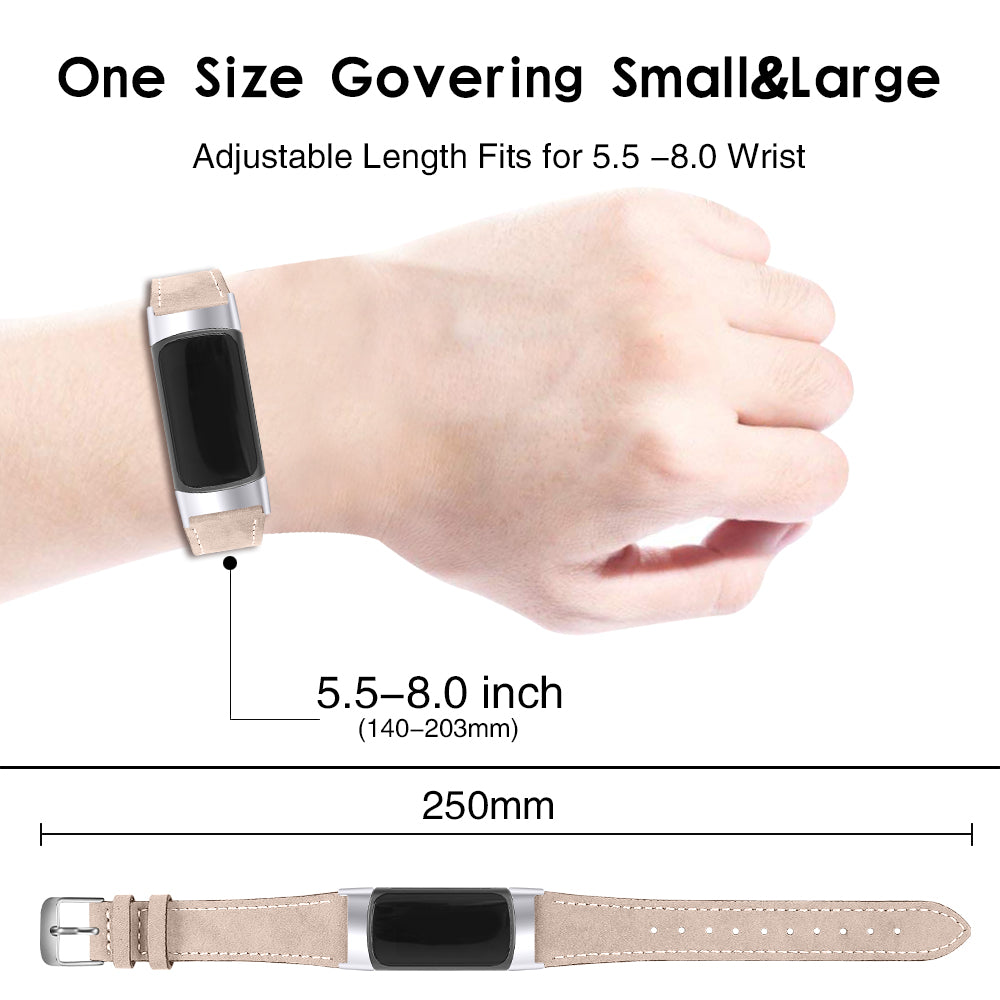 Fitbit Charge 5 Modern Leather Strap (Light Beige)