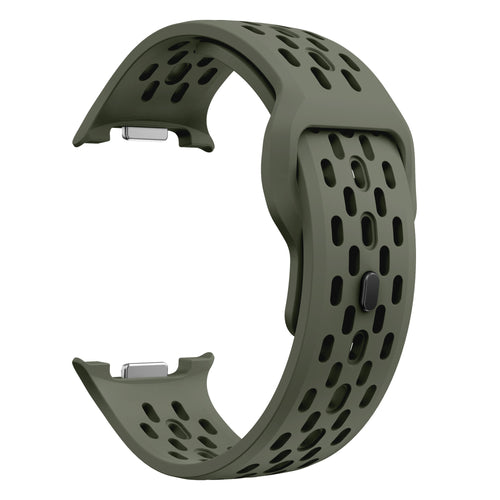 Samsung Galaxy Watch 8 - 40mm Silikonarmband mit Löchern (Olivgrün)