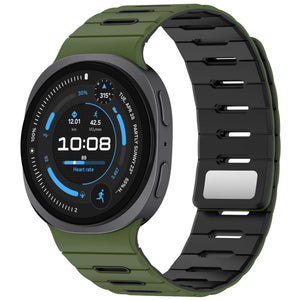 Samsung Galaxy Watch 8 Classic Magnetic Silicone Strap (Army Green/Black)