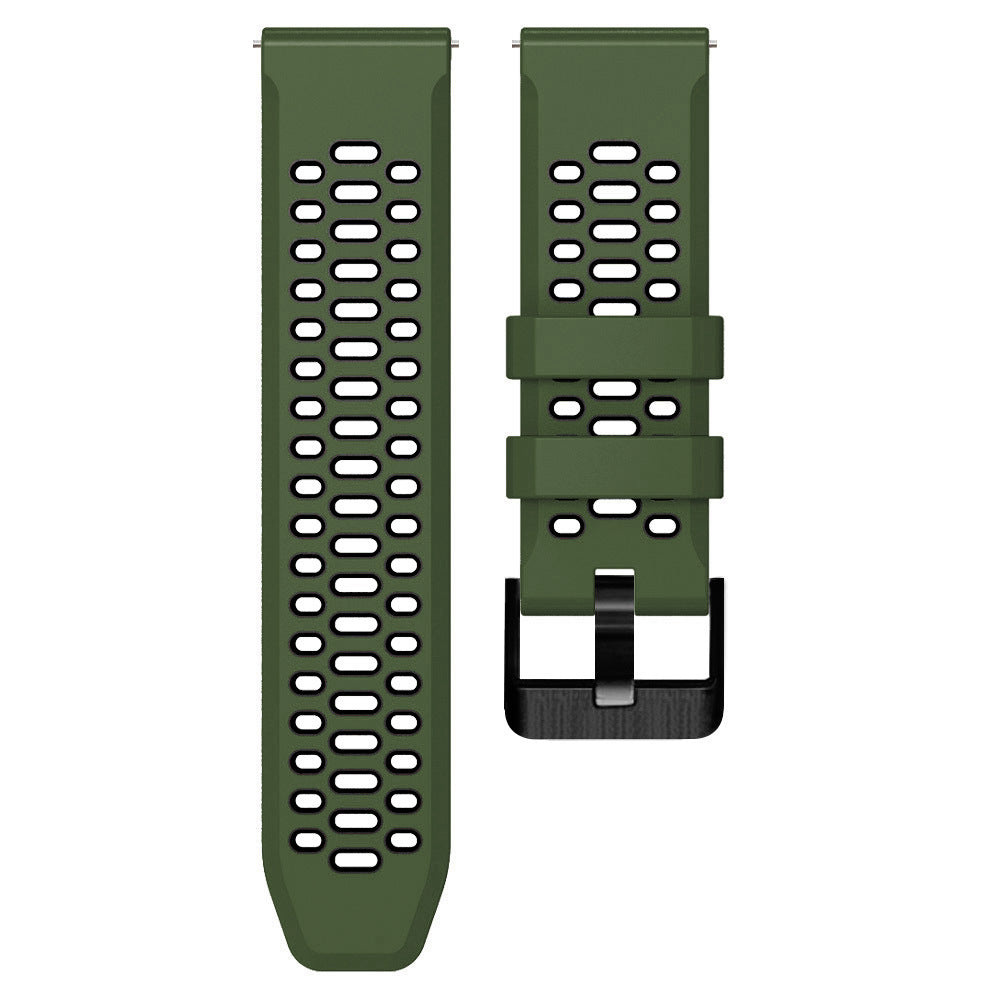 Universal 24mm Sport Buckle Strap (Green/Black)