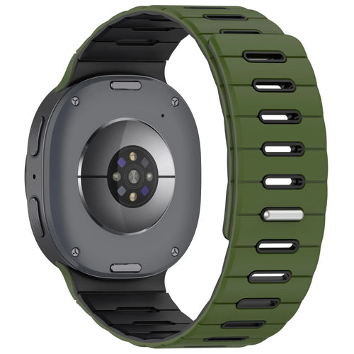 Samsung Galaxy Watch 9 - 44mm Magnetic Silicone Strap (Army Green/Black)