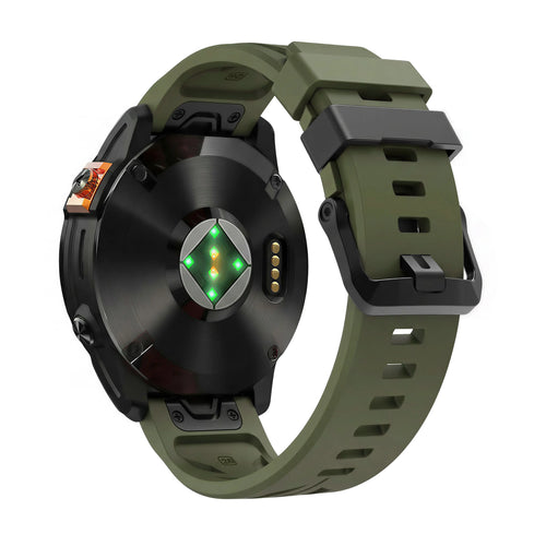Garmin D2 Mach 2 - 47mm Race Silicone Strap (Army Green)