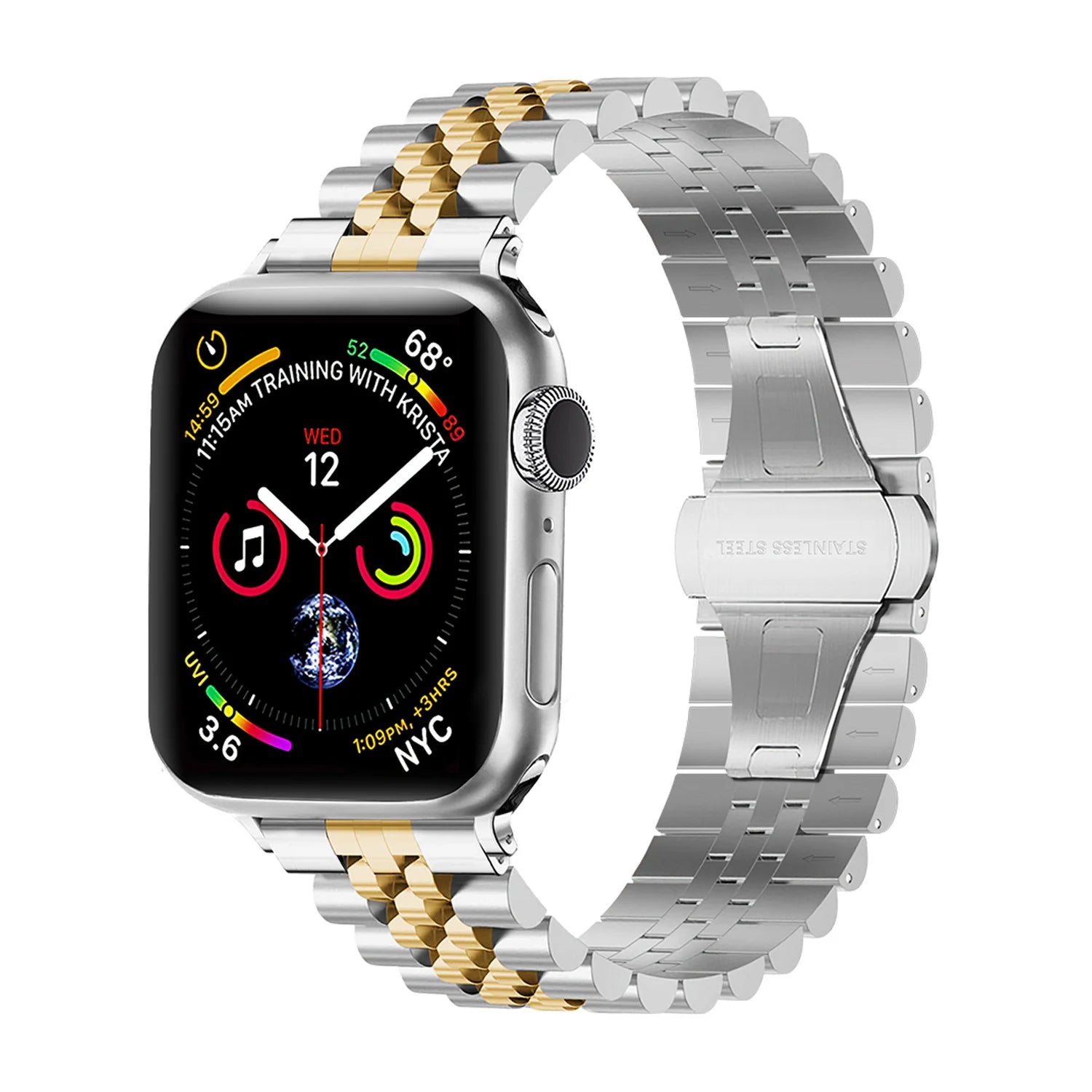 Correa acero Jubilee Apple Watch Ultra (plata/oro)