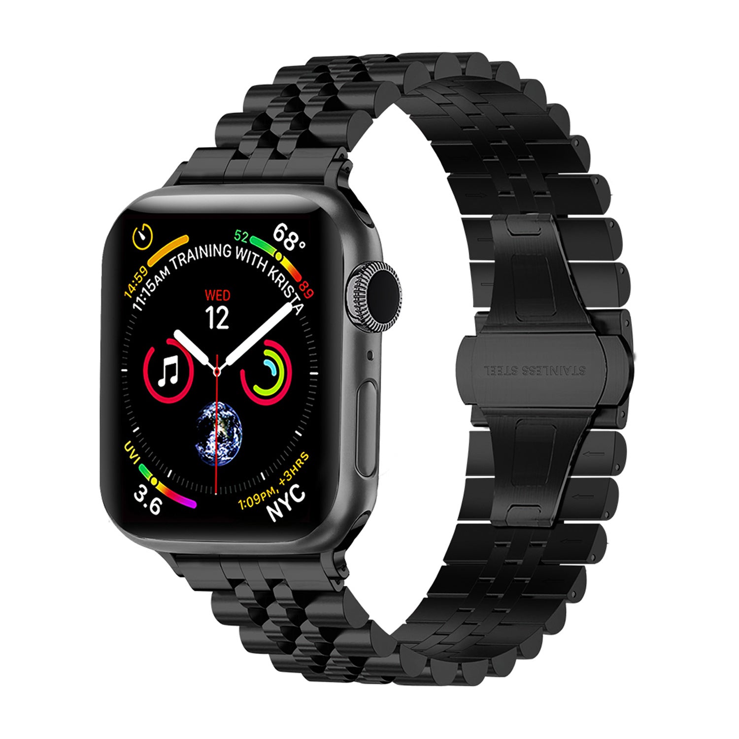 Correa acero Jubilee Apple Watch (negro)