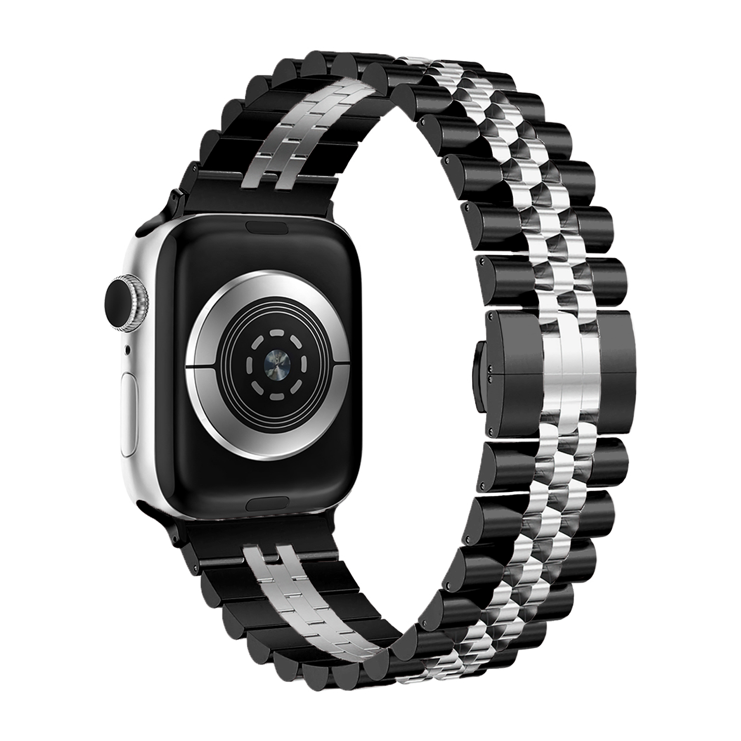 Apple Watch Steel Strap Jubilee (Black/Silver)