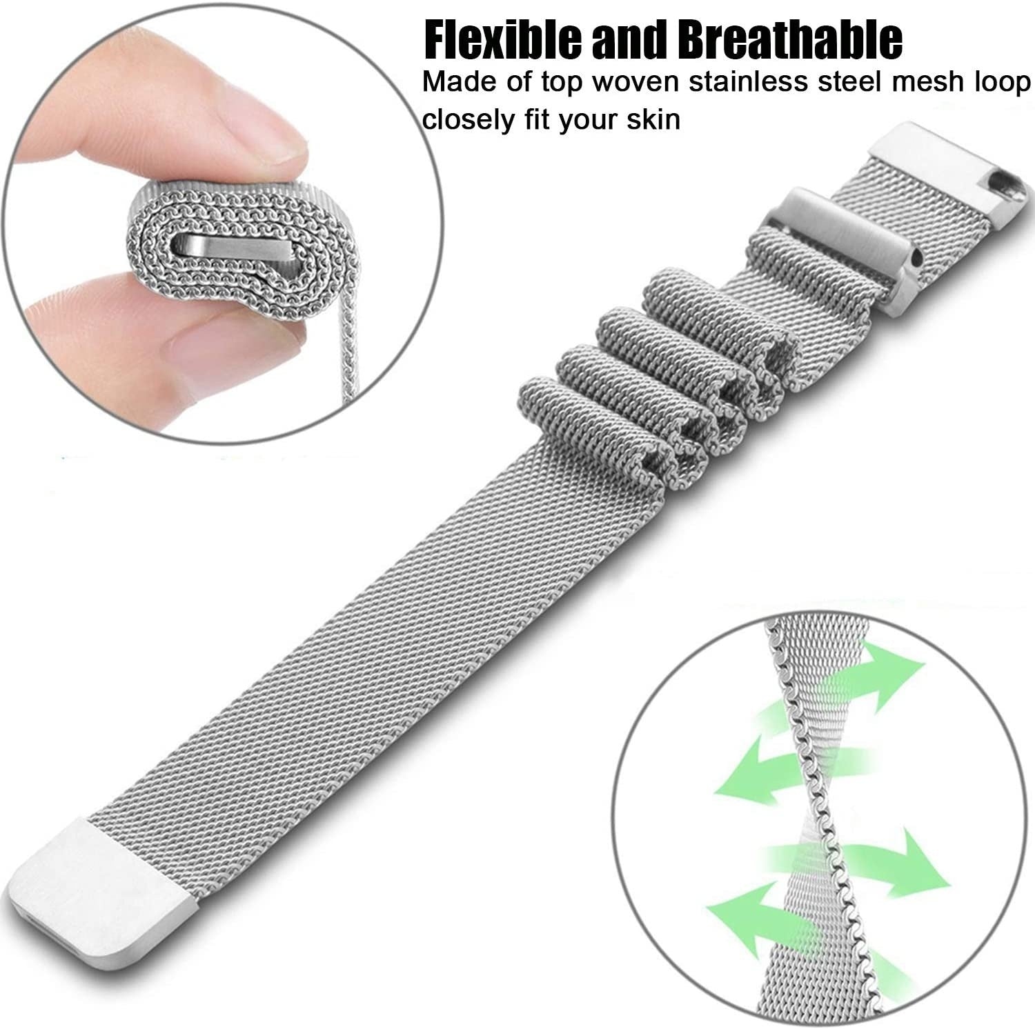 Garmin Venu 2 Plus Milanese Armband (Silber)