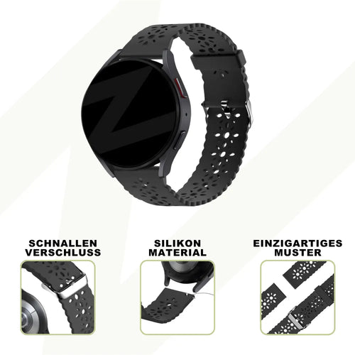 Bandz Coros Apex 2 Silikonarmband mit Muster (Schwarz)
