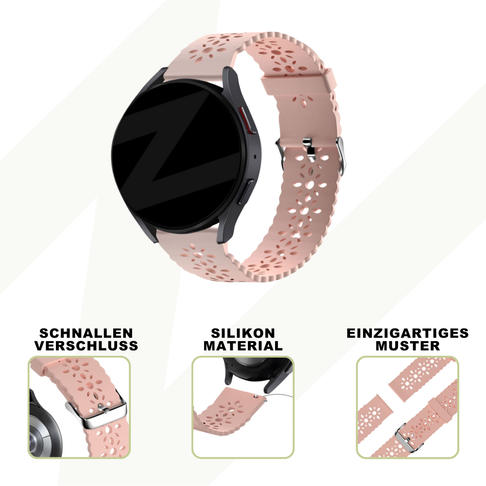 Bandz Coros Apex 42mm Patterned Silicone Strap (Pink)