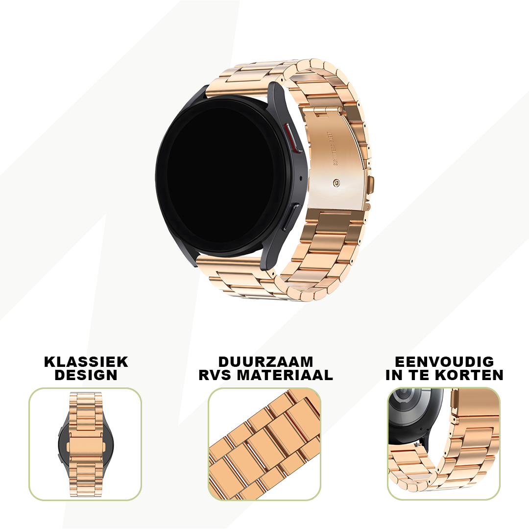 Bandz Garmin Vivoactive 3 Stahlarmband 'Classic' (Roségold)