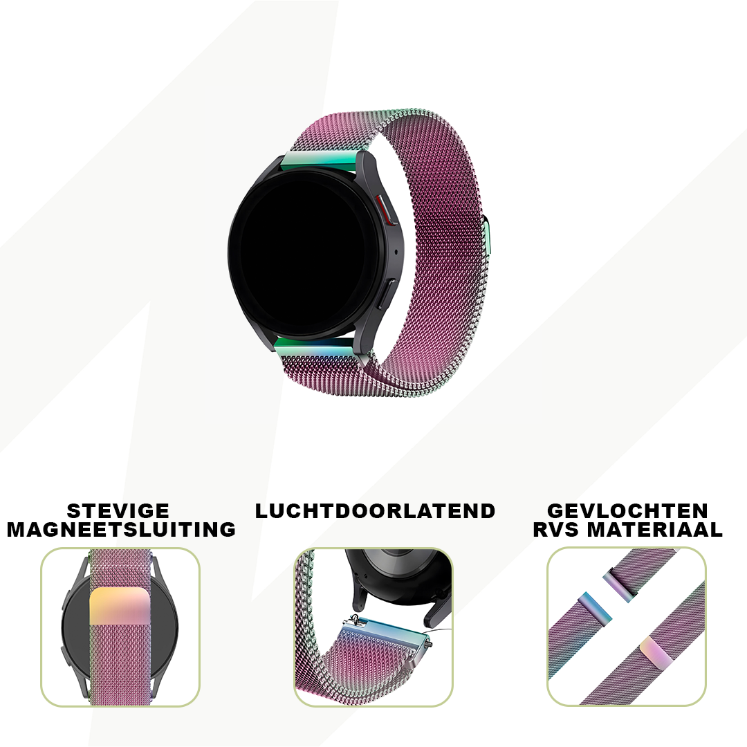 Bandz Garmin Vivoactive 3 Milanese Loop Armband (Regenbogen)