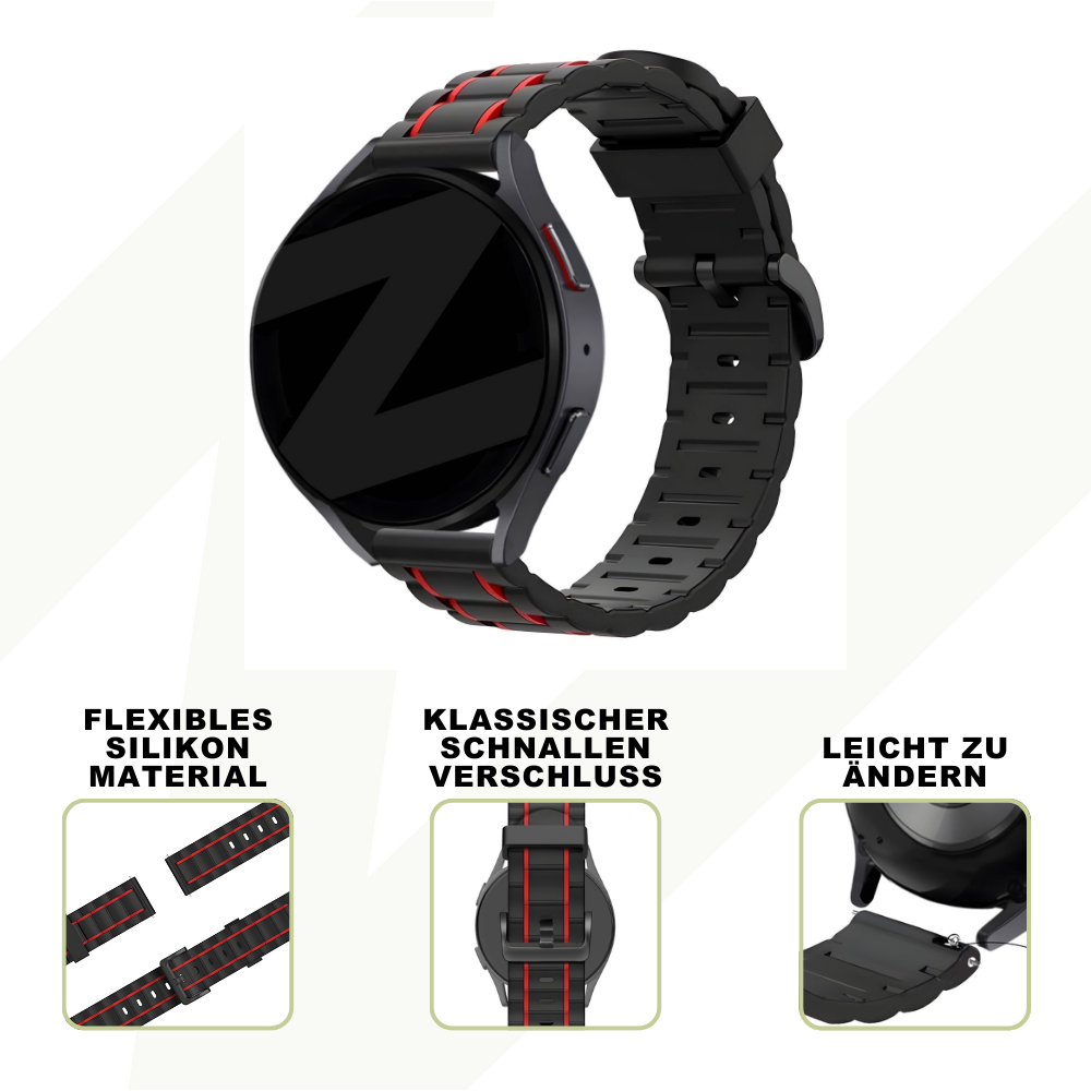 Bandz Coros Apex 2 Pro Correa deportiva a rayas (negro/rojo)