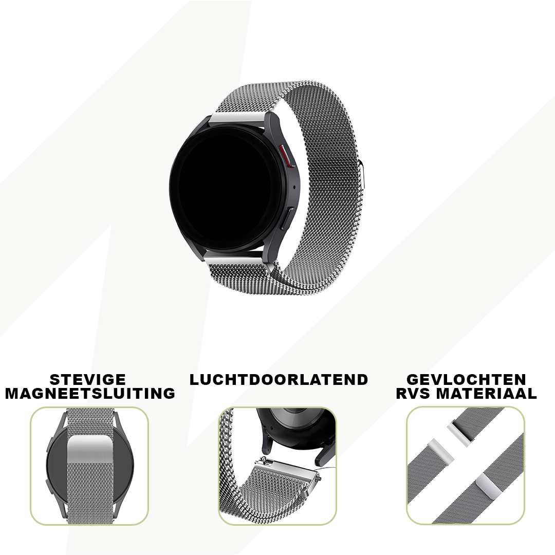 Bandz Garmin Venu 2 Milanese Loop Armband (Silber)