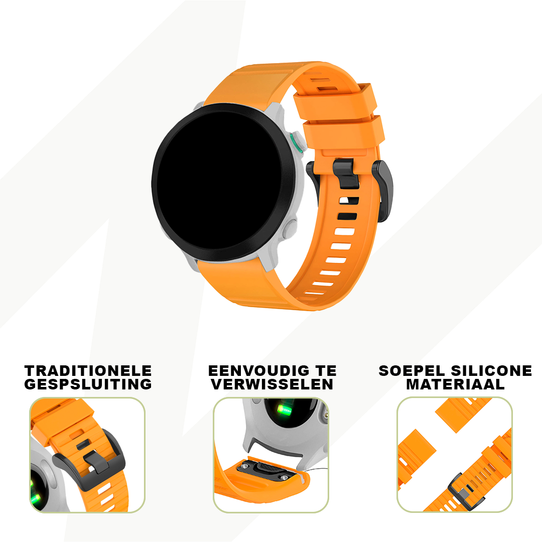 Bandz Garmin Forerunner 935 Silikonarmband mit Schnalle (Orange)