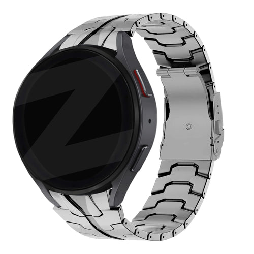 Bandz Samsung Galaxy Watch 4 44mm Steel Strap 'Iron' (Silver)