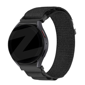 Bandz Samsung Galaxy Watch 4 Classic 42mm Alpine Nylon Strap (Black)