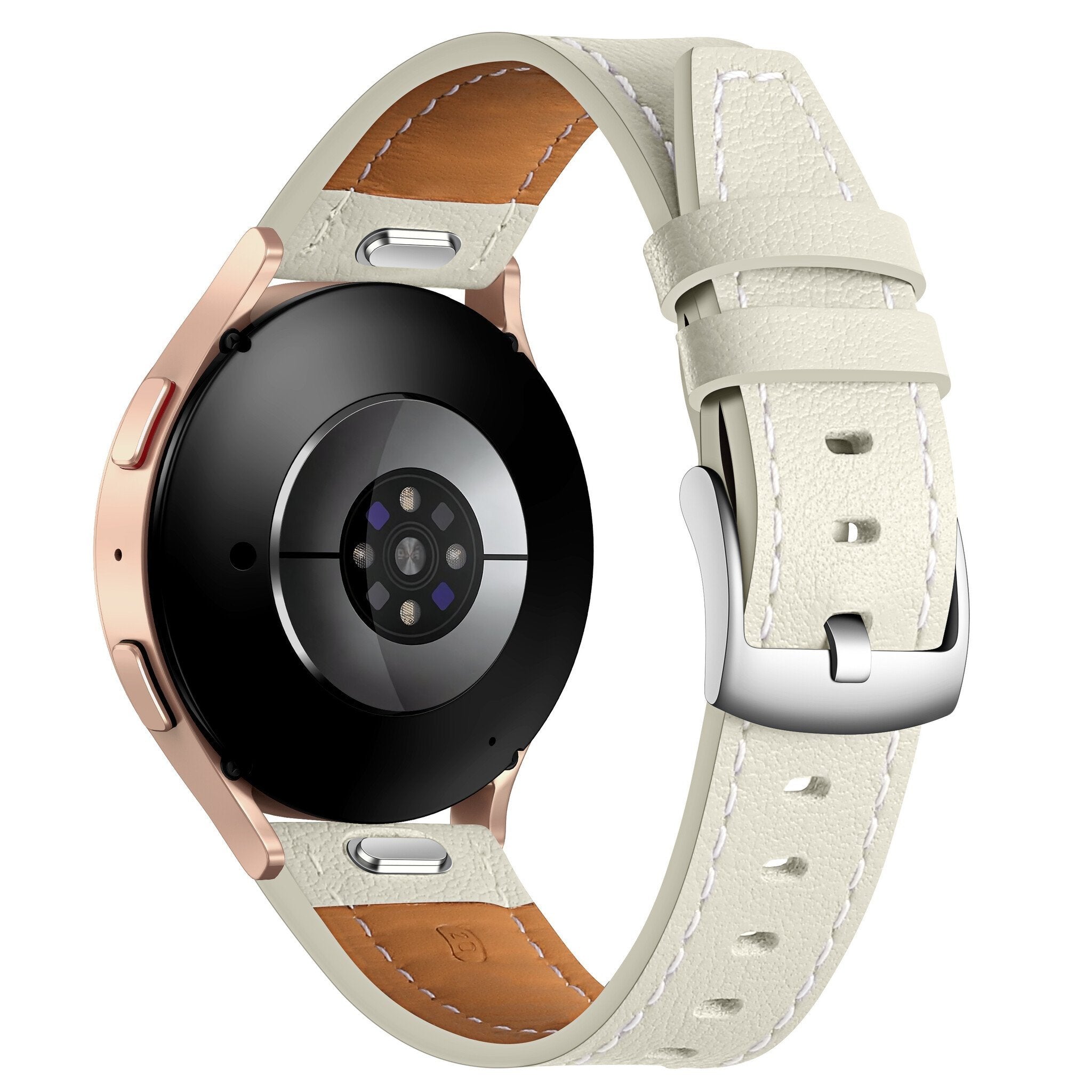 Huawei Watch GT 2 - 42mm 'One Push' Leather Strap (Beige)