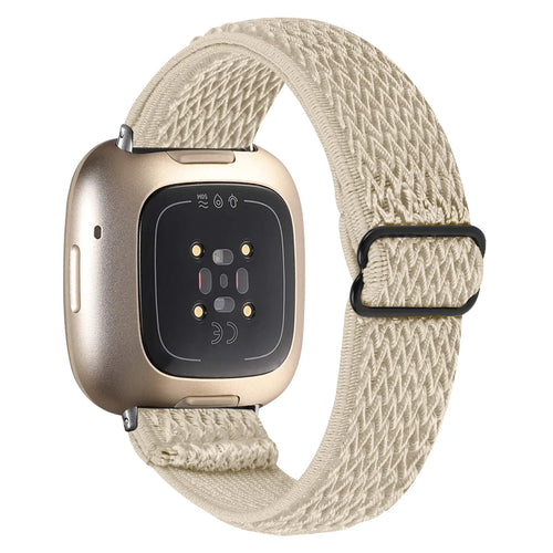 Fitbit Versa 4 elastisch bandje (beige)
