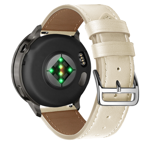 Bandz Correa cuero 'Deluxe' Garmin Forerunner 255s (beige)