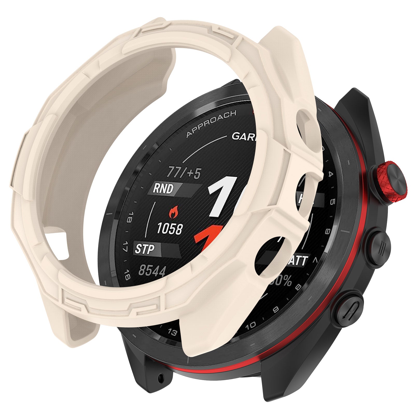 Garmin Approach S70 - 42mm Robuste TPU-Hülle (Beige)