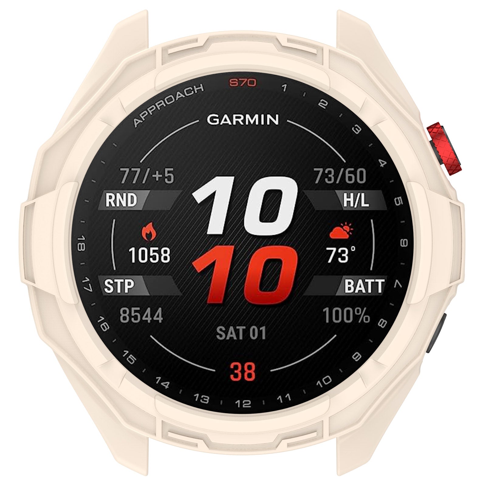 Garmin Approach S70 - 42mm Robuste TPU-Hülle (Beige)