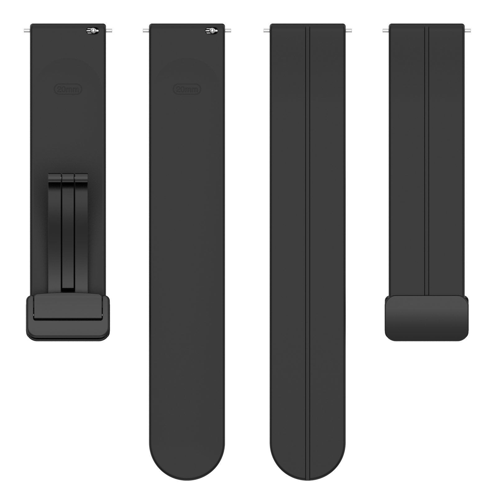 Suunto 9 Peak Pro D-Buckle Silicone Strap (Black)