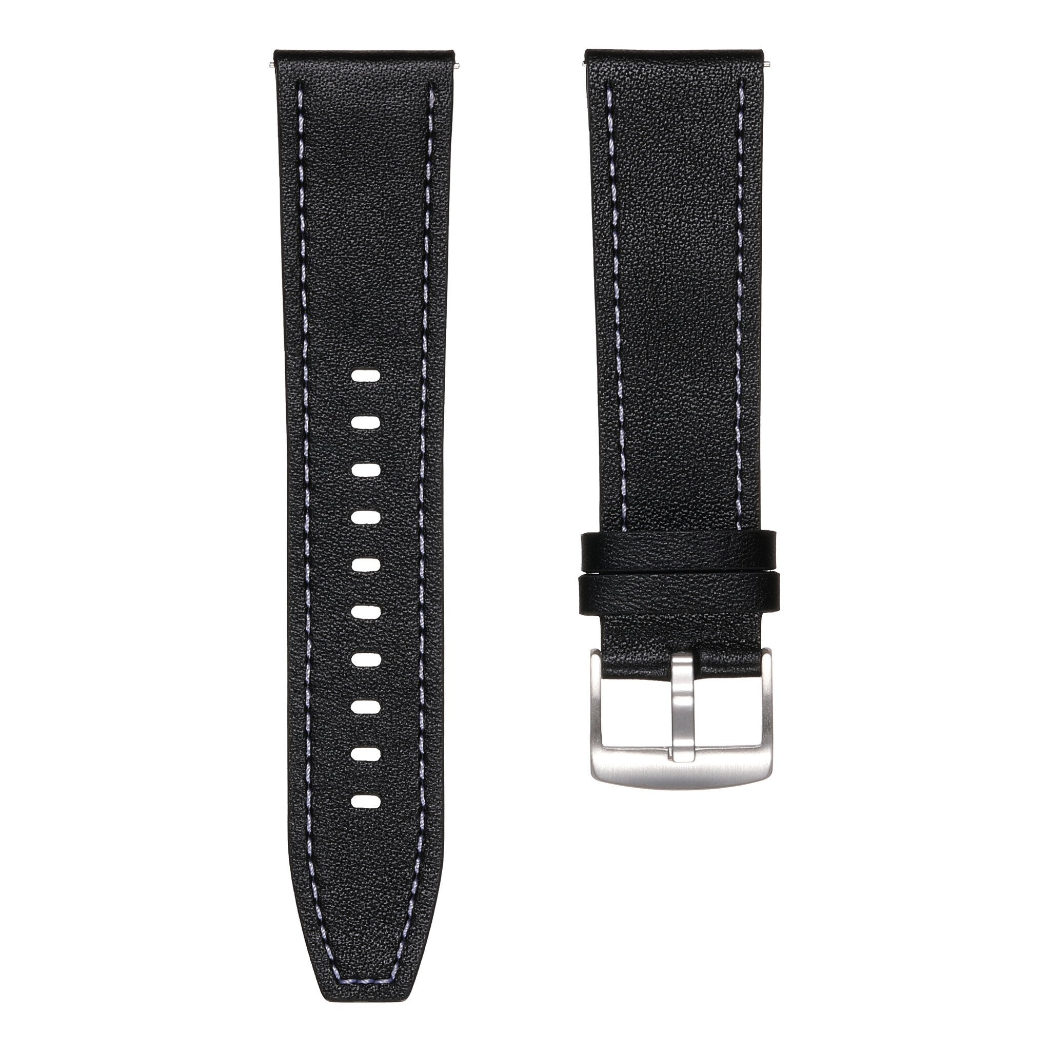Huawei Watch GT 2 46mm 'One Push' Leather Strap (Black)
