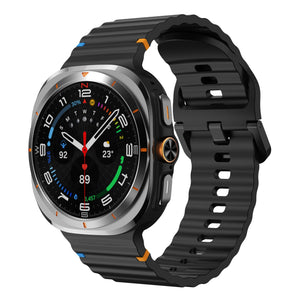 Samsung Galaxy Watch Ultra Wave Silicone Strap (Black)