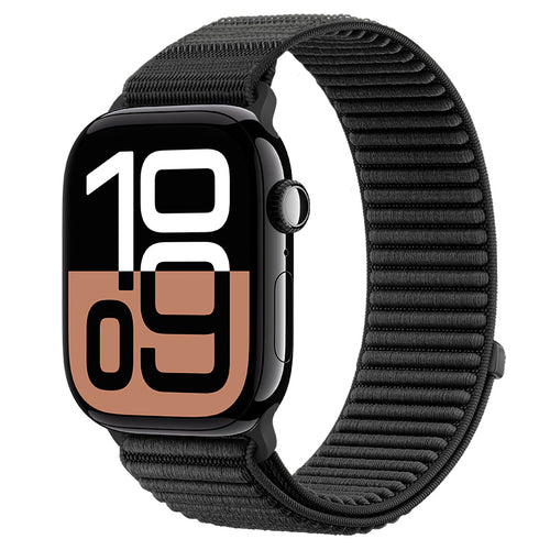 Apple Watch wave nylon band (zwart)