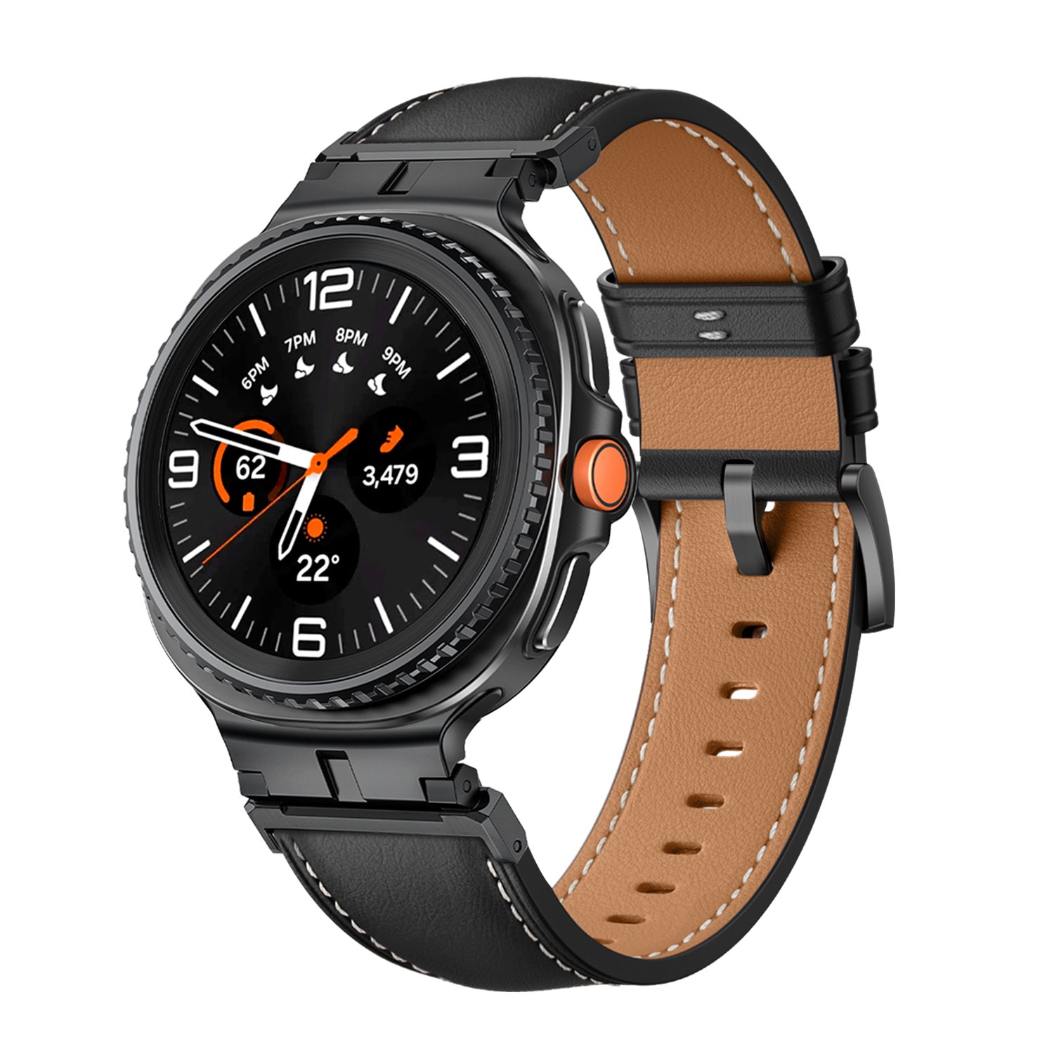 Correa cuero Premium Samsung Galaxy Watch 8 Classic (negro)