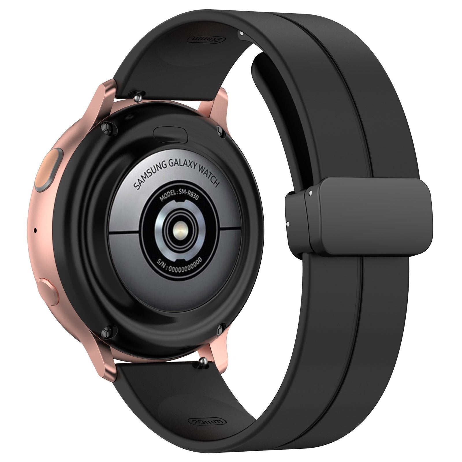Suunto Run D-Buckle Silicone Strap (Black)