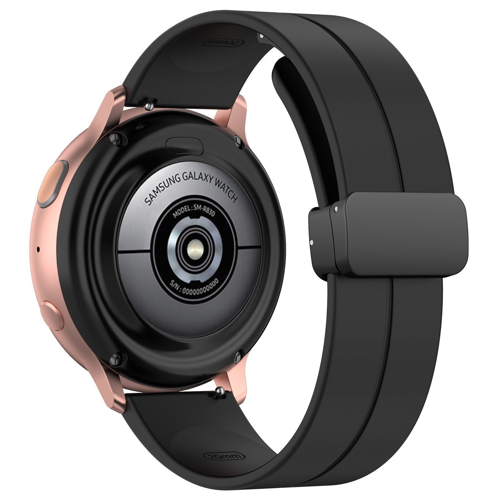 Suunto 9 Peak Pro D-Buckle Silicone Strap (Black)
