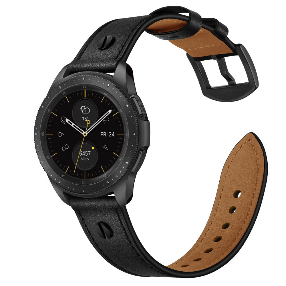 Correa cuero atornillada Amazfit Active 2 (negra)