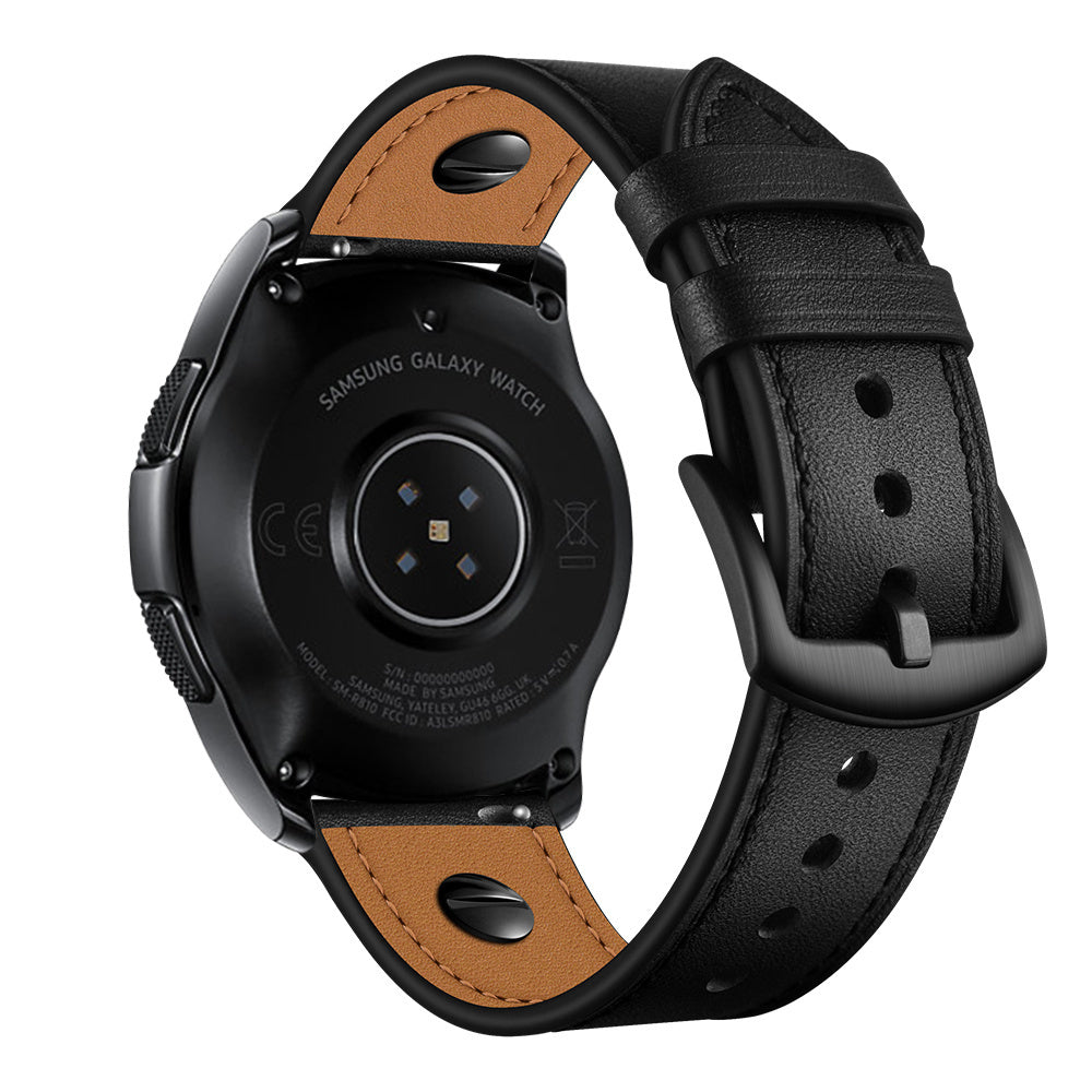 Correa cuero atornillada Amazfit Active 2 (negra)
