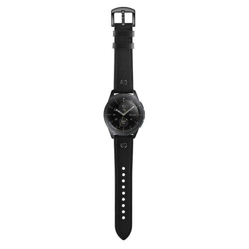 Huawei Watch 5 - 46mm Leather Strap with Screw (Black)