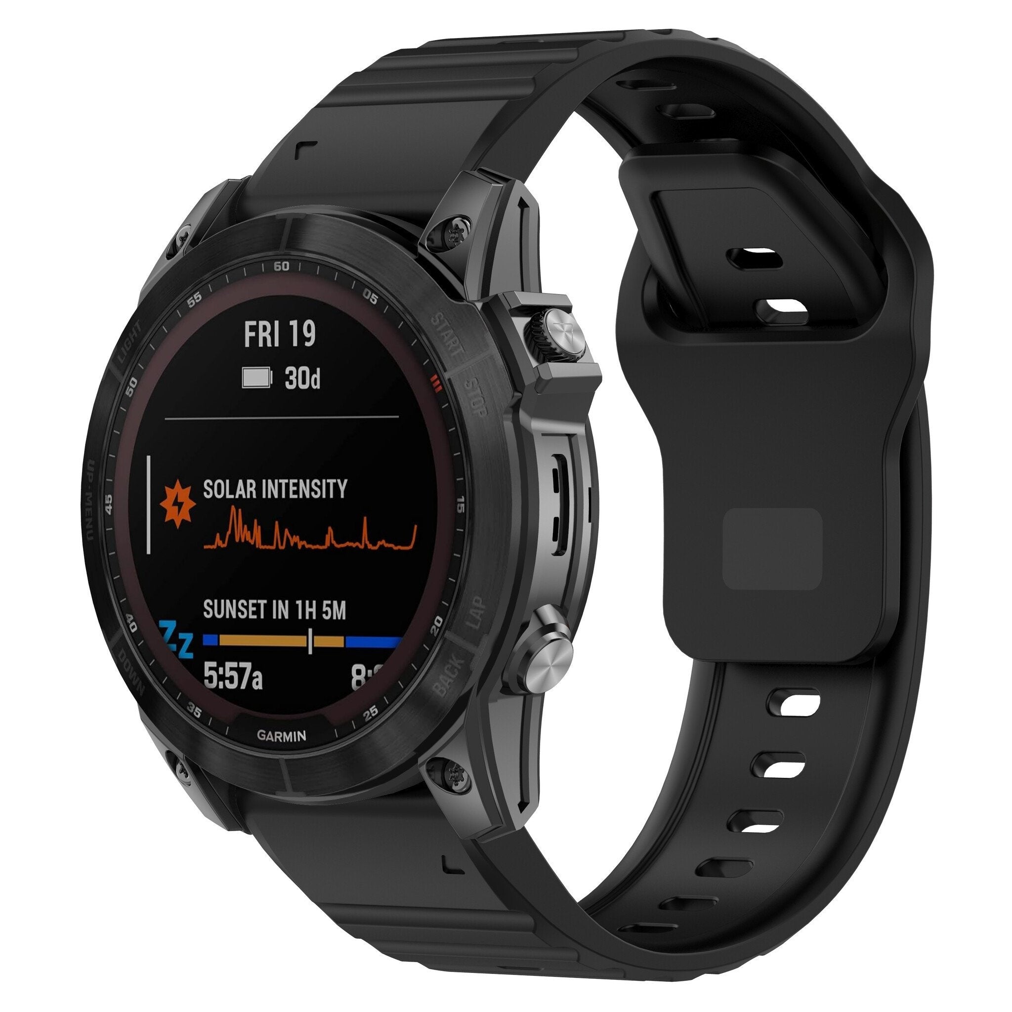 Correa silicona 'Outdoor' Garmin Forerunner 970 (negro)