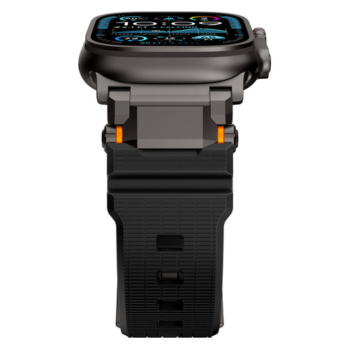 Apple Watch 'Adventurer' siliconen band (zwart met zwart)
